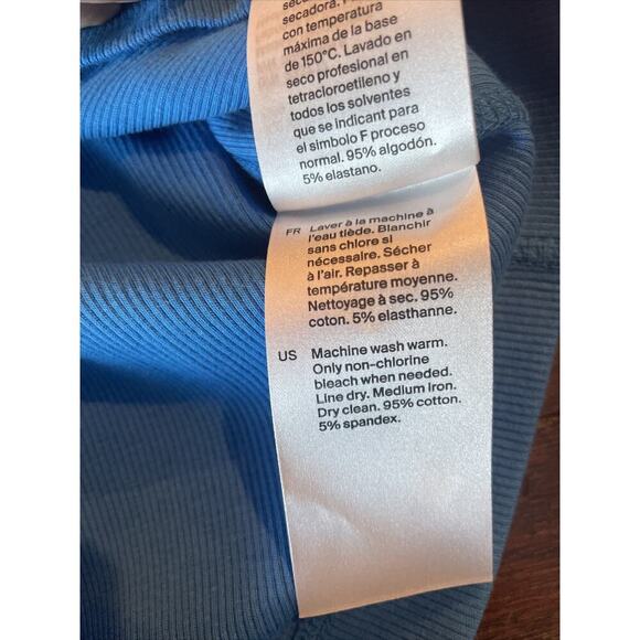 COS Tube Maxi Dress Large Blue Sleeveless Bodycon Fitted Stretch Round Neck NEW - Picture 4 of 4